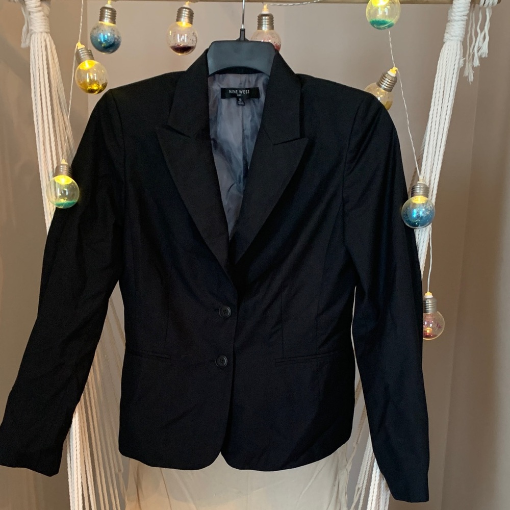 Nine West Classic Black Blazer Womens size 10